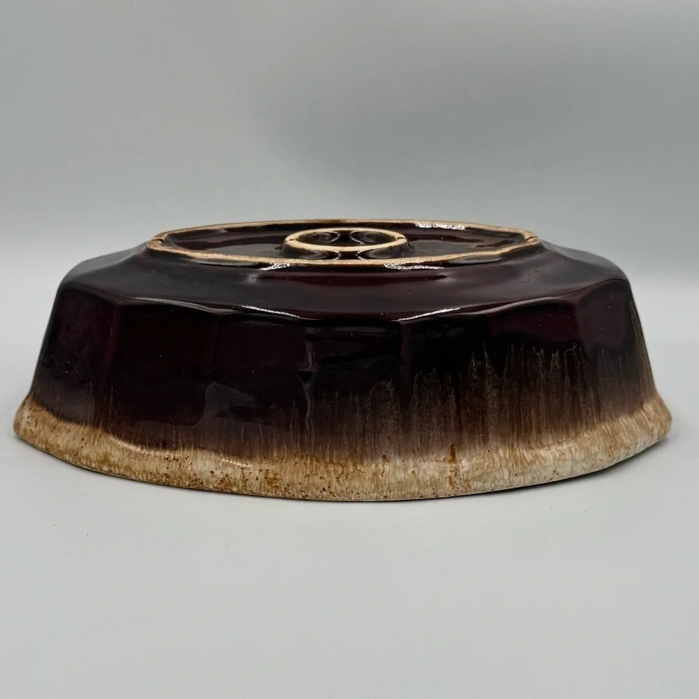 Vintage McCoy Brown Drip Oven Proof Deep Baking Dish #7071